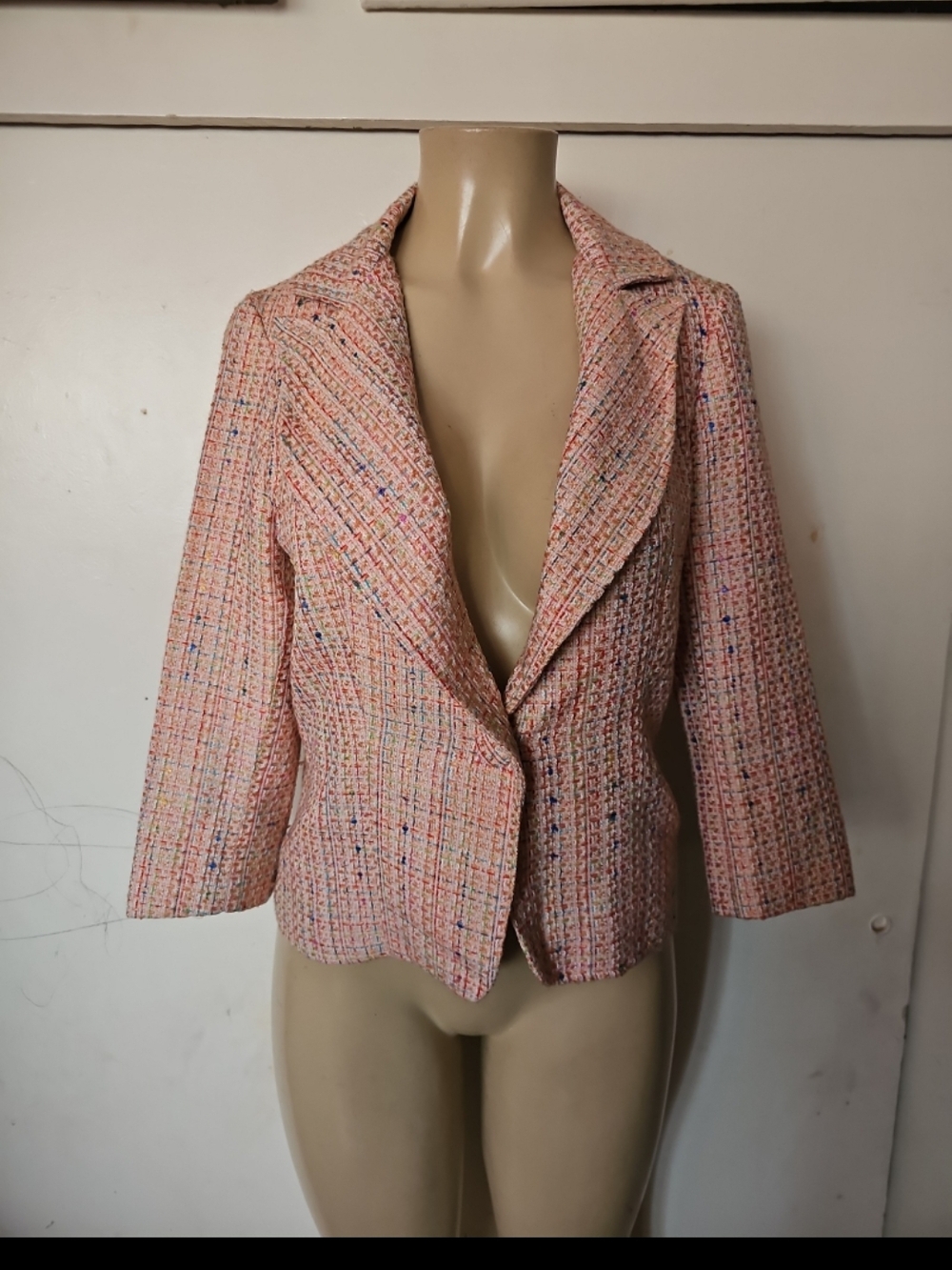 S&D Pink Tweed Women's Blazer Jacket